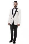 Pearl White Detailed Blazer