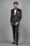 Nightfall Azure Veludo Blazer