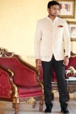Ivory Baron Bandhgala Suit(AJ23) - Image 2