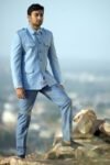 Sky Blue Jodhpuri Hunter Jacket