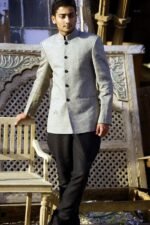 Chambray Bandhgala Suit