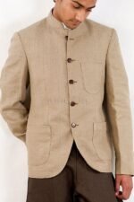 Beige Classic Bandhgala - Image 3