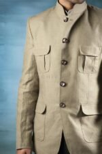 Stone Grey Jodhpur Jacket - Image 4