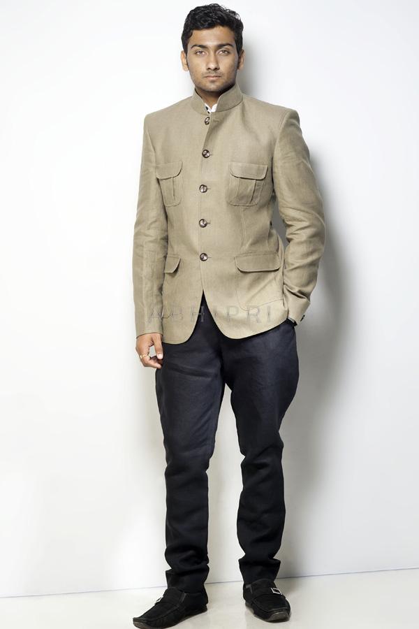 Stone Grey Jodhpur Jacket