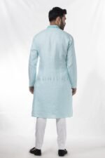 Hand Embroidered Pastel Blue Kurta (AK36) - Image 2