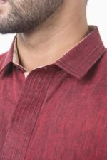 Maroon Cotton Kurta (AK38) - Image 3