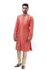 Coral Hand embroidered Kurta