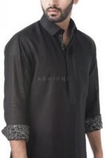 Matte Black Pathani Suit (AK48) - Image 2