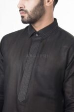 Matte Black Pathani Suit (AK48) - Image 3