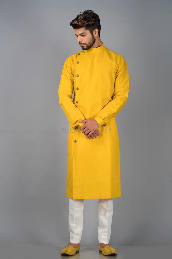 Asymmetric Sunshine Yellow Kurta