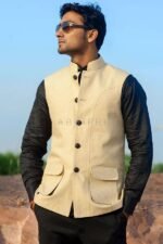 Chanterelle Beige Waistcoat (ANJ31) - Image 3