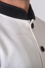 Pearl White Detailed Waistcoat (ANJ42) - Image 3