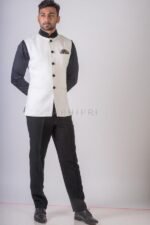 Pearl White Detailed Waistcoat