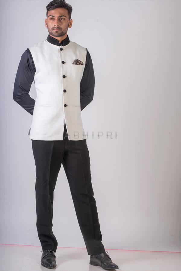 Black shirt hotsell white waistcoat