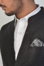 Charcoal Black Classic Waistcoat (ANJ49) - Image 2