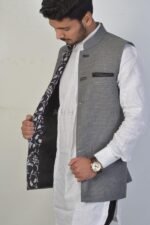 Midnight Woven Waistcoat (ANJ50) - Image 2