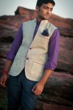 Modern Gray Basic Waistcoat (ANJ58) - Image 3