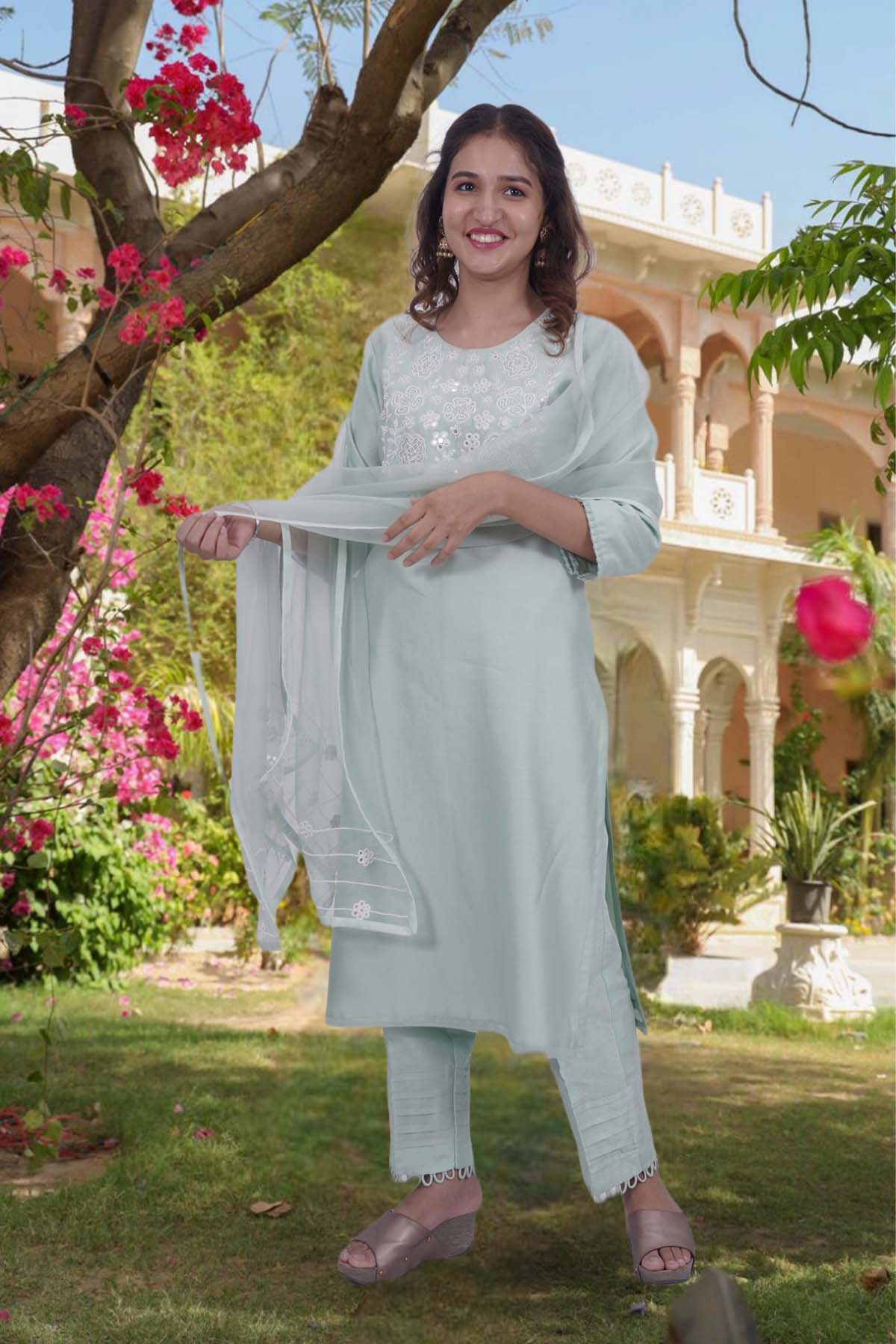 Buy nioni Women Straight Fashionable Round Neck kurta with Folded Sleeves / Plain  Kurti (Off White , L) Online at Best Prices in India - JioMart.