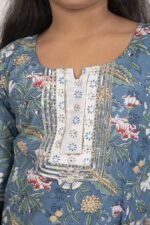 AbhiPri Cotton Jaipuri Print Girl’s Gharara Kurti,  Style 1 (Girlsghararakurti-1) - Image 2