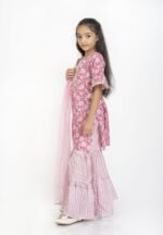 AbhiPri Cotton Jaipuri Print Girl’s Gharara Kurti,  Style 2 (Girlsghararakurti-2) - Image 3
