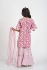 AbhiPri Cotton Jaipuri Print Girl’s Gharara Kurti,  Style 2 (Girlsghararakurti-2) - Image 5