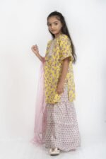 AbhiPri Cotton Jaipuri Print Girl’s Gharara Kurti,  Style 4 (Girlsghararakurti-4) - Image 3