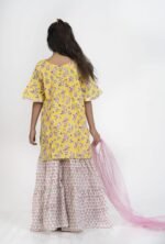 AbhiPri Cotton Jaipuri Print Girl’s Gharara Kurti,  Style 4 (Girlsghararakurti-4) - Image 6
