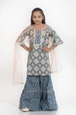AbhiPri Cotton Jaipuri Print Girl’s Gharara Kurti,  Style 5 (Girlsghararakurti-5) - Image 2