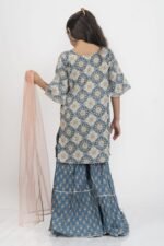 AbhiPri Cotton Jaipuri Print Girl’s Gharara Kurti,  Style 5 (Girlsghararakurti-5) - Image 5