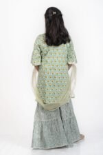 AbhiPri Cotton Jaipuri Print Girl’s Gharara Kurti,  Style 8 (Girlsghararakurti-8) - Image 4