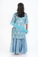 AbhiPri Cotton Jaipuri Print Girl’s Gharara Kurti,  Style 9 (Girlsghararakurti-9) - Image 4