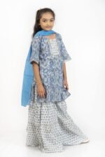 AbhiPri Cotton Jaipuri Print Girl’s Gharara Kurti,  Style 10 (Girlsghararakurti-10) - Image 2