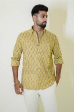 Cotton block print shirt - Image 4