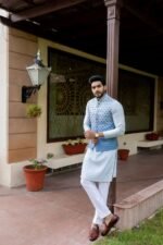 Noor Geometric Nehru Jacket - Image 3