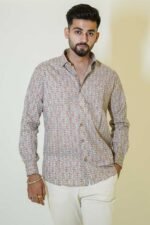 Cotton block print shirt