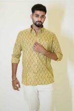 Cotton block print shirt - Image 3
