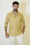 Cotton block print shirt
