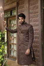 Saanjh Handcrafted Achkan - Image 3