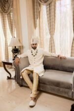 Shamsher Handcrafted Sherwani - Image 3