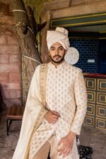 Shaahi Handcrafted Sherwani - Image 4